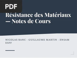 Résistance des Matériaux — Notes de Cours