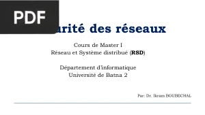 Sécurité des Réseaux