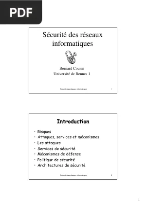 Sécurité des Réseaux Informatiques