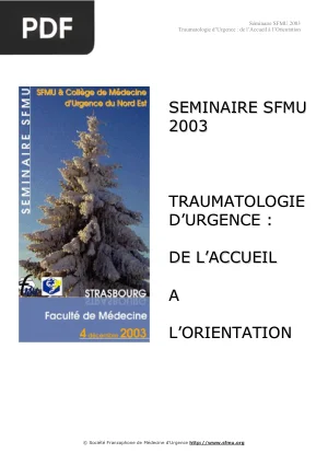 Séminaire de Traumatologie d'Urgence : de l'Accueil à l'Orientation