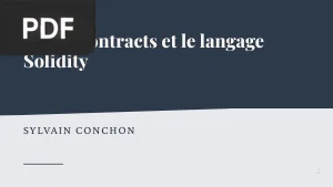 Smart Contracts et le Langage Solidity
