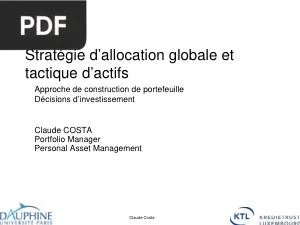Stratégie d'Allocation Globale et Tactique d'Actifs