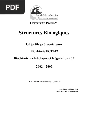 Structures Biologiques