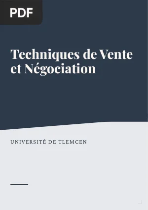 Techniques de Vente et Négociation