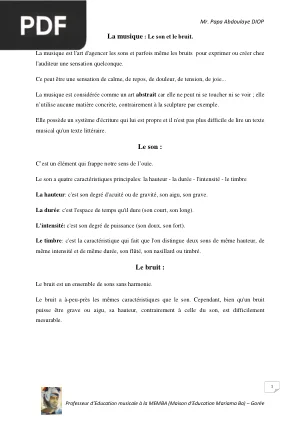 Théorie de la Musique