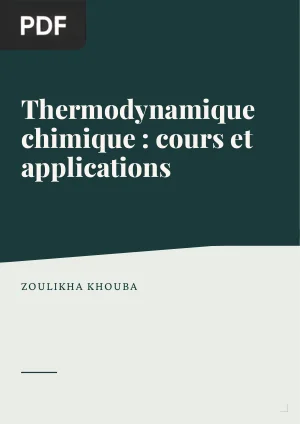 Thermodynamique chimique : cours et applications