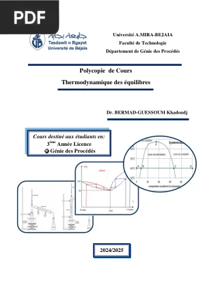 Thermodynamique des équilibres