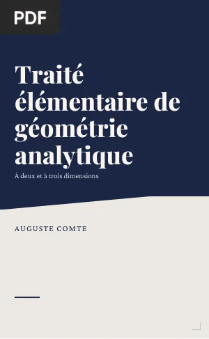 Traité élémentaire de géométrie analytique