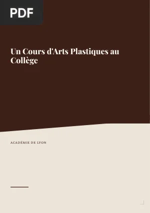 Un cours d'arts plastiques au college