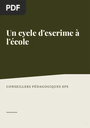 Un cycle d'escrime à l'école