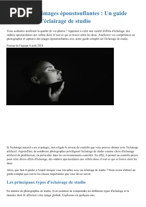 Un guide complet de l'éclairage de studio