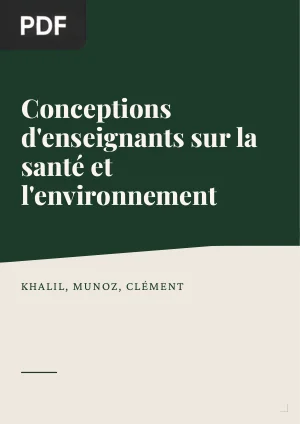 Variation des conceptions d'enseignants de biologie sur la santé et l'environnement